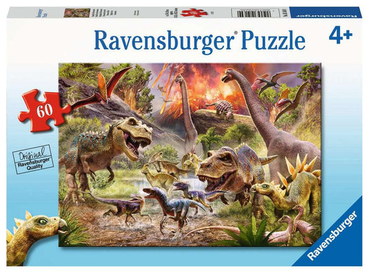 Dinosaur Dash 60 Piece Jigsaw Puzzle by Ravensburger - 1