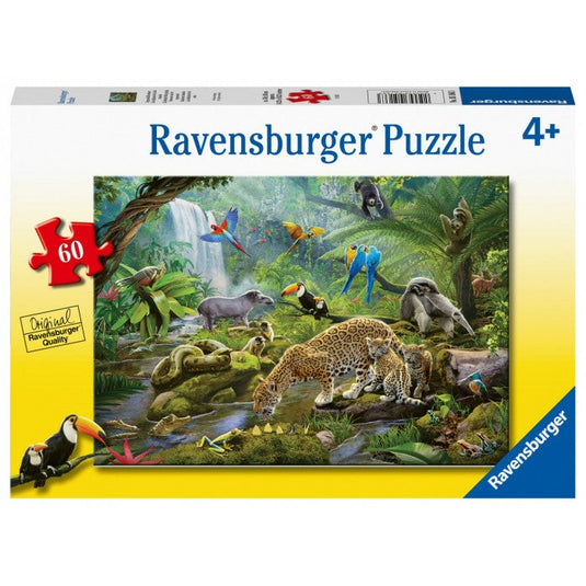 Rainforest Animals 60 Piece Jigsaw Puzzle by Ravensburger - 1
