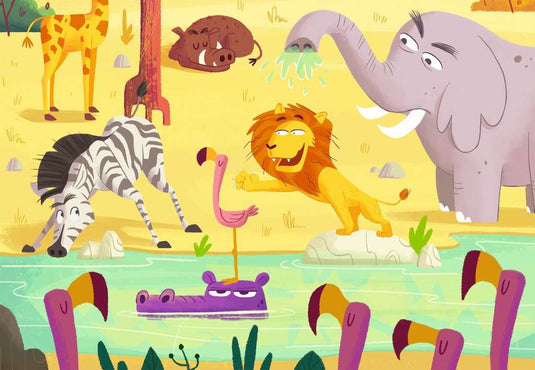 Puzzle & Play: Safari Time 2x24 Piece Puzzle by Ravensburger - 2