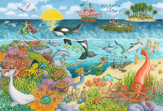 Pirates & Mermaids 2x24 Piece Jigsaw Puzzle by Ravensburger - 3