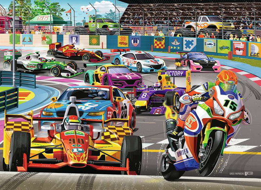 Racetrack Rally 60 Piece Jigsaw Puzzle by Ravensburger - 2