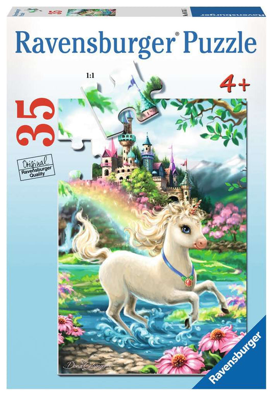 Unicorn Castle 35 Piece Jigsaw Puzzle by Ravensburger - 1