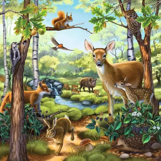 Forest/Zoo/Domestic Animal 3x49 Piece Jigsaw Puzzle by Ravensburger - 3