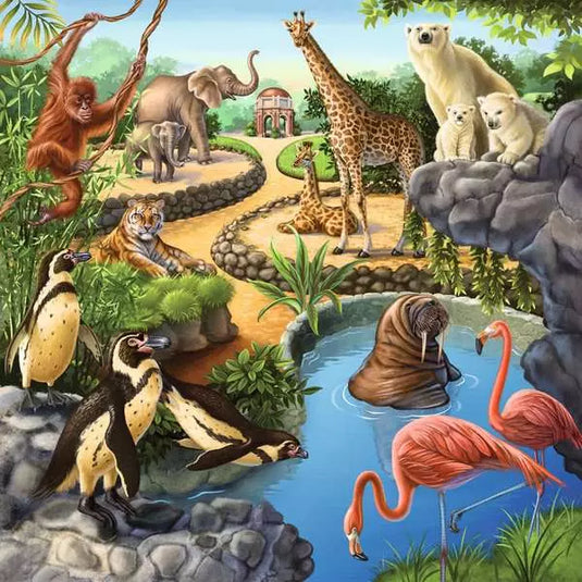Forest/Zoo/Domestic Animal 3x49 Piece Jigsaw Puzzle by Ravensburger - 2