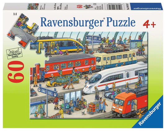 Railway Station 60 Piece Jigsaw Puzzle by Ravensburger - 1