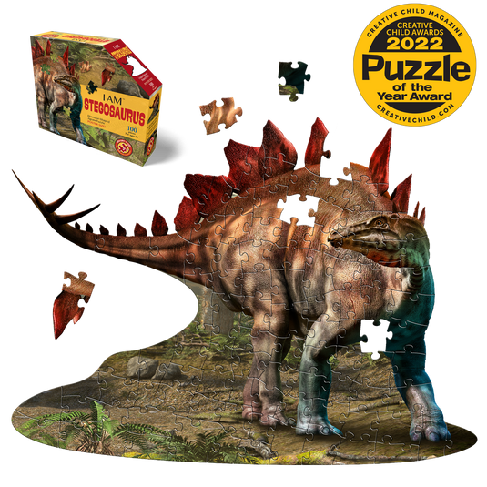 I Am Stegosaurus 100 Piece Puzzle by Madd Capp Main Puzzle
