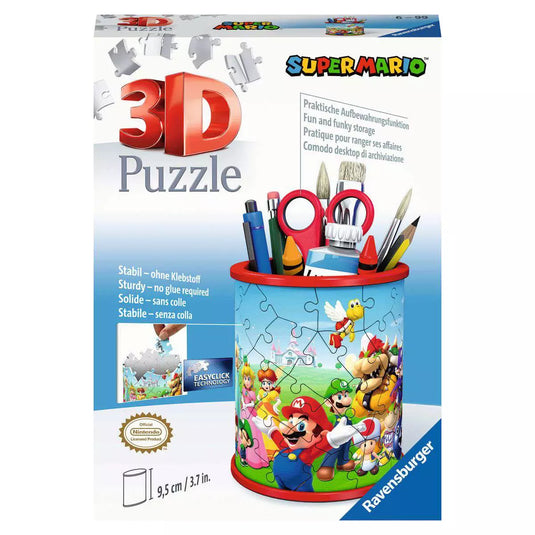 Super Mario Pencil Holder 3D 54 Piece Jigsaw Puzzle by Ravensburger