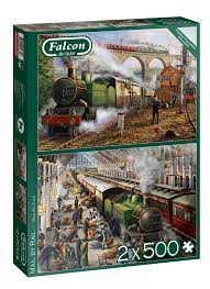 Mail by Rail 2x 500 Piece Jigsaw Puzzle by Falcon - 1