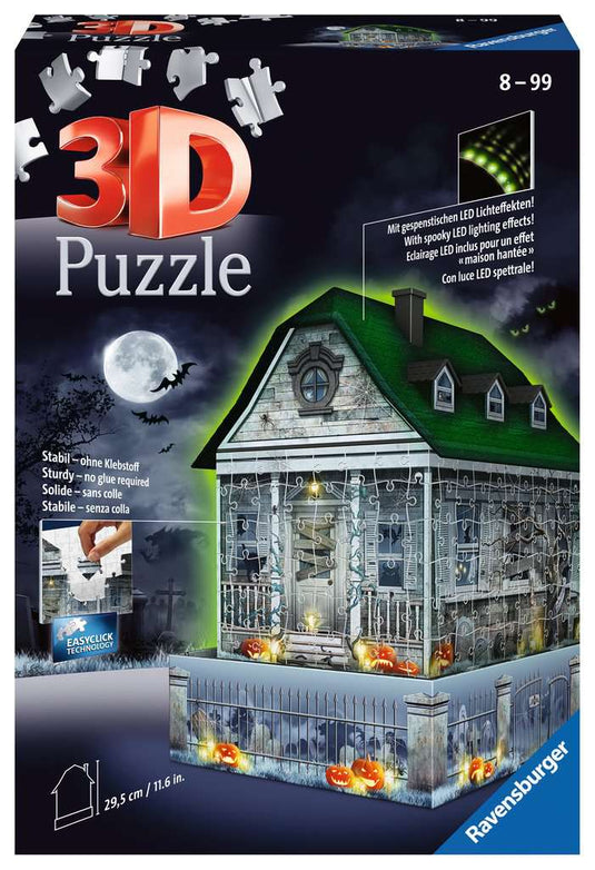 Haunted House - Night Edition 216 Piece 3D Puzzle by Ravensburger - 1