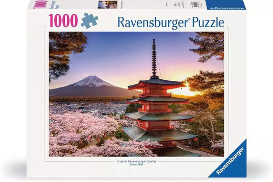 Mount Fuji Cherry Blossom View 1000 Piece Jigsaw Puzzle by Ravensburger - 1