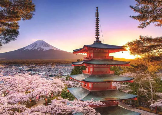 Mount Fuji Cherry Blossom View 1000 Piece Jigsaw Puzzle by Ravensburger - 2