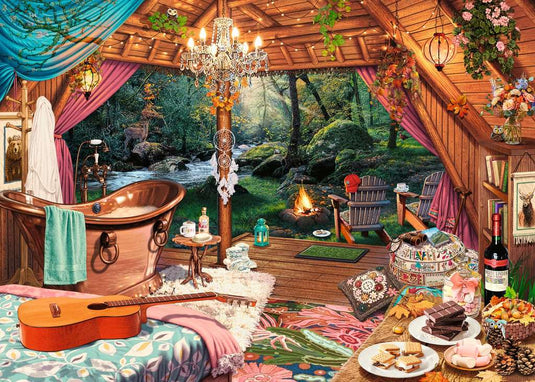 Cosy Glamping 500 Piece XL Jigsaw Puzzle by Ravensburger - 1