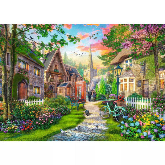 Church Lane 1000 Piece Jigsaw Puzzle by Ravensburger
