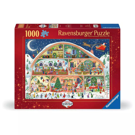 Santa's Workshop 1000 Piece Jigsaw Puzzle by Ravensburger - 1