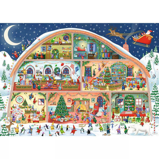 Santa's Workshop 1000 Piece Jigsaw Puzzle by Ravensburger - 2