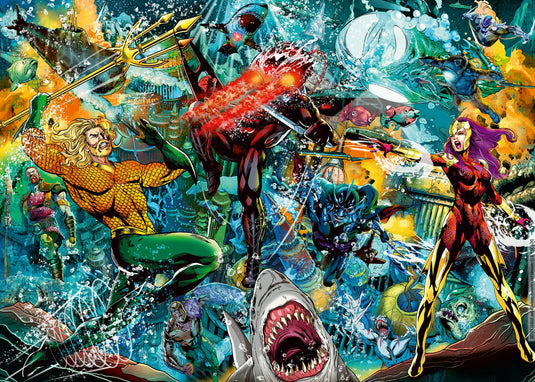DC Aquaman Collector's Ed. 1000 Piece Jigsaw Puzzle by Ravensburger - 2