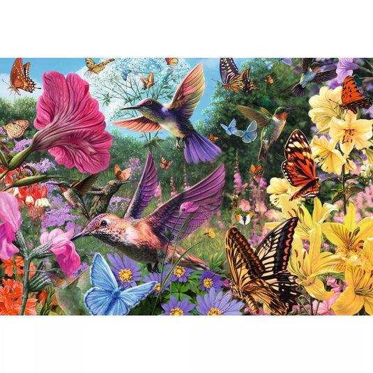Hummingbirds & Butterflies 200 Piece Jigsaw Puzzle by Ravensburger - 2