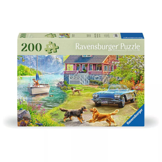 Summer Lake House 200 Piece Jigsaw Puzzle by Ravensburger - 1