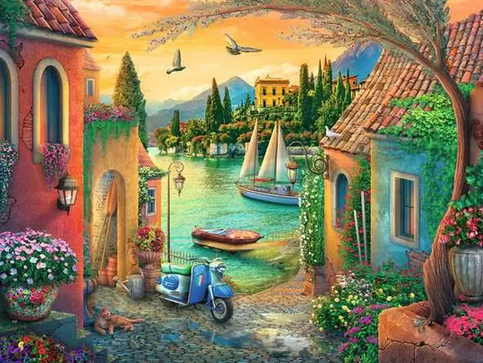 European Villa Views 750 Piece Jigsaw Puzzle by Ravensburger - 2