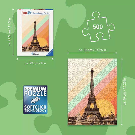 Paris Rainbow 500 Piece Jigsaw Puzzle by Ravensburger