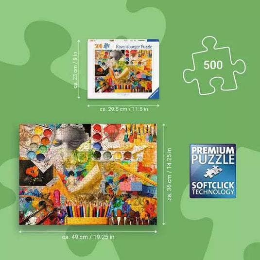 Art Studio 500 Piece Jigsaw Puzzle by Ravensburger