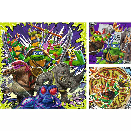 Teenage Mutant Ninja Turtles 3x49 Piece Jigsaw Puzzle by Ravensburger - 2