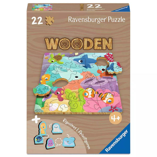 WOOD: Sea Animals 22 Piece Jigsaw Puzzle by Ravensburger