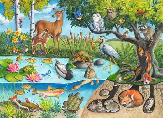 Animals Above and Below 60 Piece Jigsaw Puzzle by Ravensburger - 2