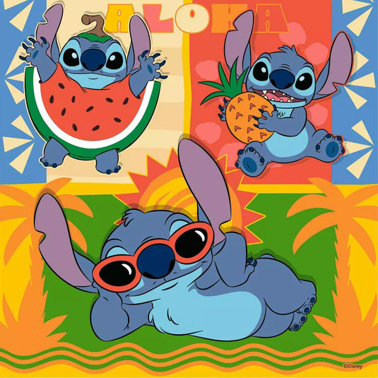 Disney Stitch Aloha! 3x49 Piece Jigsaw Puzzle by Ravensburger - 5