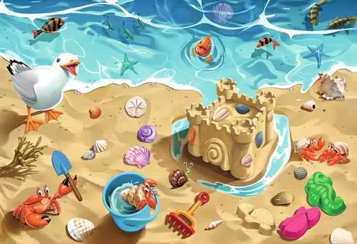 Fun at the Beach Giant Floor 24 Piece Jigsaw Puzzle by Ravensburger - 2