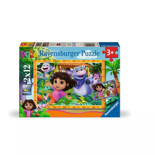 Dora the Explorer 2x12 Piece Jigsaw Puzzle by Ravensburger - 1