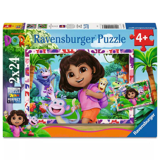 Dora the Explorer 2x24 Piece Jigsaw Puzzle by Ravensburger - 1