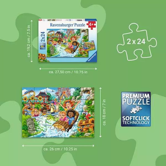 Amusement Park 2x24 Piece Jigsaw Puzzle by Ravensburger
