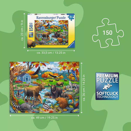 Wildlife Gathering XXL 150 Piece Jigsaw Puzzle by Ravensburger