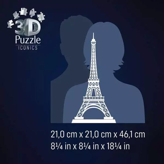 Iconics 3D Eiffel Tower Night Ed. 216 Piece 3D Jigsaw Puzzle by Ravensburger