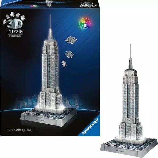 Iconics 3D Empire State Building Night Ed. 216 Piece 3D Jigsaw Puzzle by Ravensburger