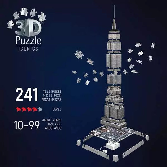 Iconics 3D Empire State Building Night Ed. 216 Piece 3D Jigsaw Puzzle by Ravensburger