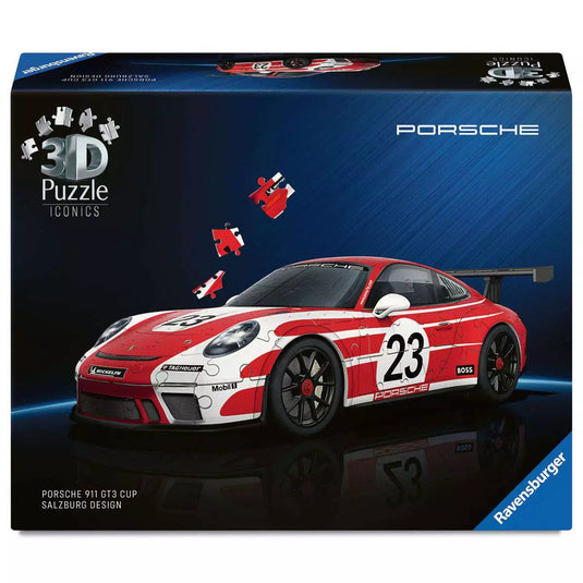 3D Iconics Porsche 911 GT3 Cup Salzb. 108 Piece Jigsaw Puzzle by Ravensburger