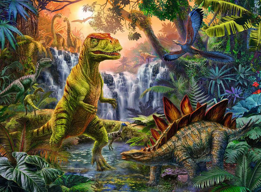 Prehistoric Oasis 100 Piece Jigsaw Puzzle by Ravensburger - 2
