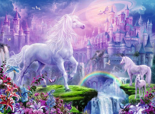 Unicorn Kingdom 100 Piece Glitter Puzzle by Ravensburger - 2