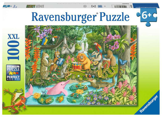 Rainforest River Band 100 Piece Jigsaw Puzzle by Ravensburger - 1