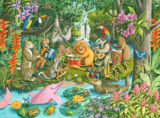 Rainforest River Band 100 Piece Jigsaw Puzzle by Ravensburger - 2