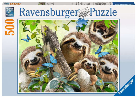 Sloth Selfie 500 Piece Jigsaw Puzzle by Ravensburger - 2