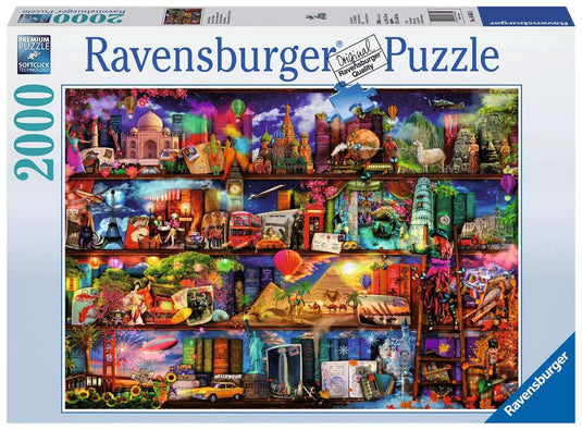 Travel Shelves 2000 Piece Jigsaw Puzzle by Ravensburger - 2