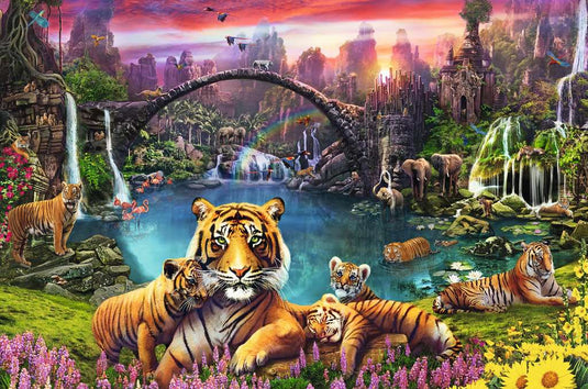Tigers in Paradise 3000 Piece Jigsaw Puzzle by Ravensburger - 2