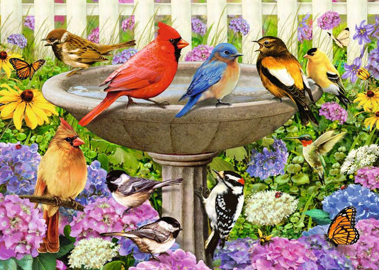 At the Birdbath 500 Piece Large Format by Ravensburger - 2