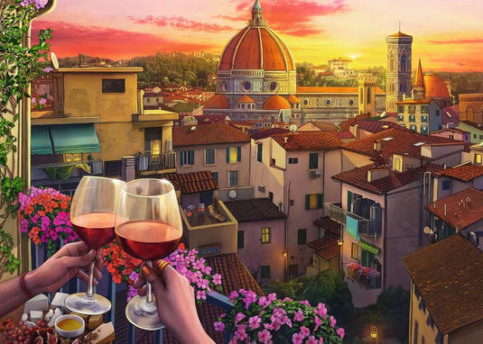Cozy Wine Terrace 500 Piece Large Format by Ravensburger - 2