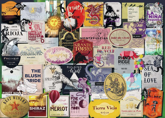 Wine Labels 1000 Piece Jigsaw Puzzle - 2