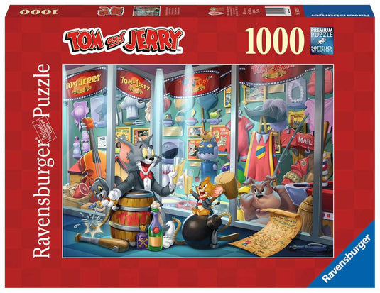 Tom & Jerry Hall of Fame 1000 Piece Jigsaw Puzzle by Ravensburger - 1