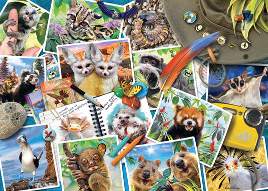 Traveller's Animal Journal 1000 Piece Jigsaw Puzzle by Ravensburger - 1